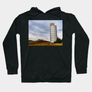 Train and Silo on the Great Plains Hoodie